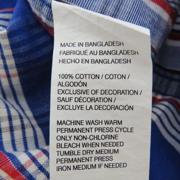 IZOD* Men's Short Sleeve Button Down Curved Hem Chest Pocket Shirt~ Size XL - Picture 6 of 12